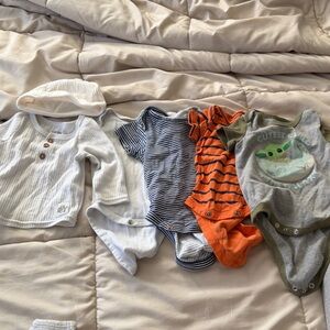 Set of Baby Onesies in Stripes and Prints